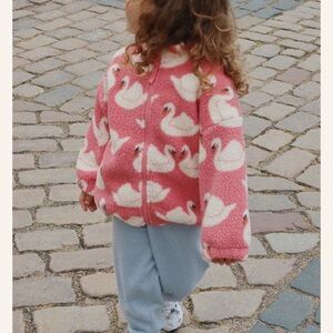 Konges Slojd Jody Teddy jacket in the Lemon Print